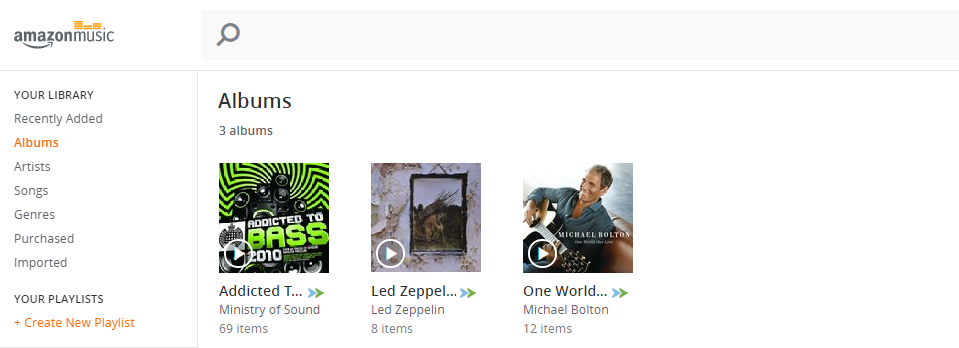 My Amazon Music Library contents