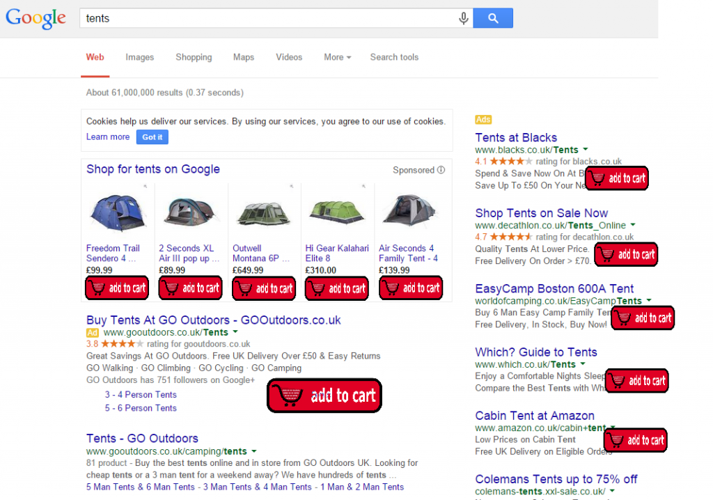 Google buy now example