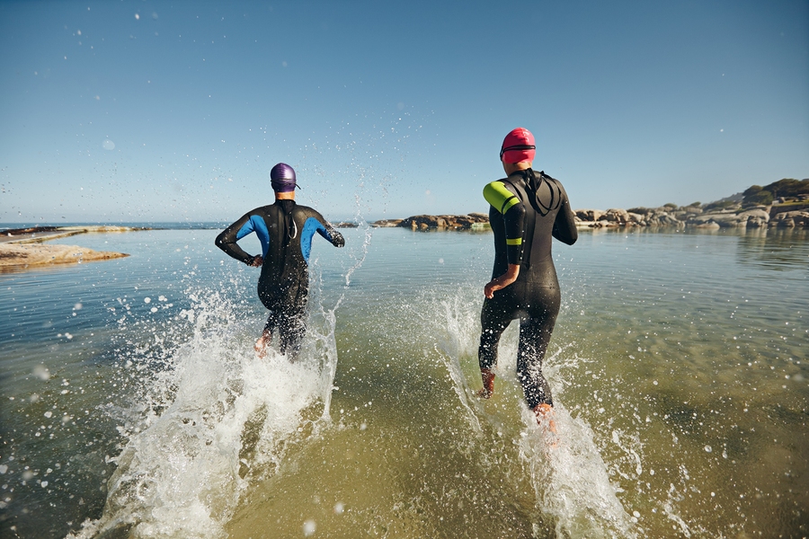 Competition: photo of two athletes, competing