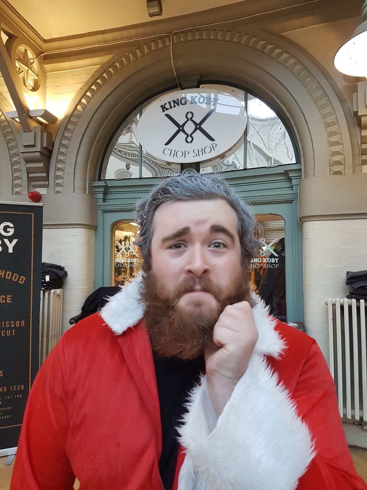 Shaving Santa fundraising