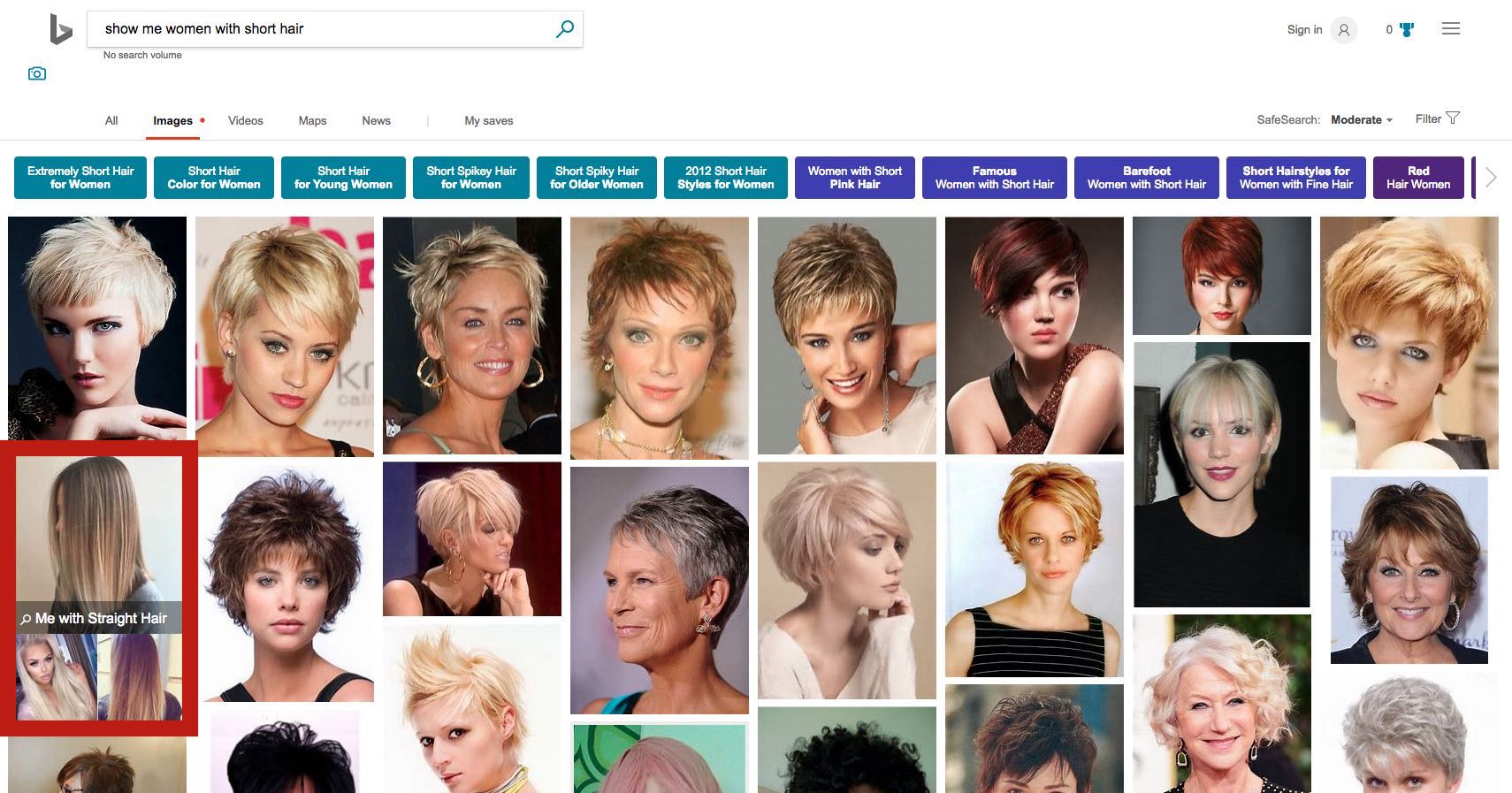 Bing images with short hair