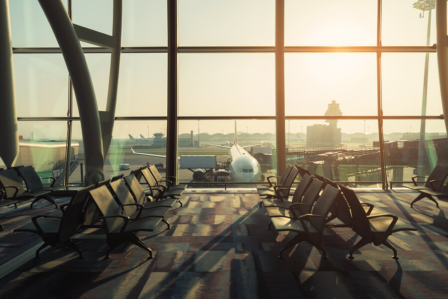 A concept picture of a departure lounge showing how international SEO can be.