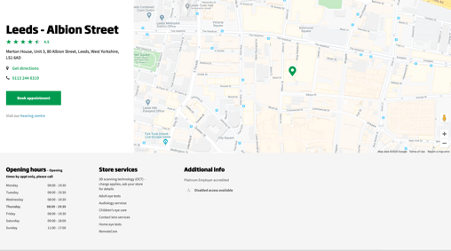 specsavers location page