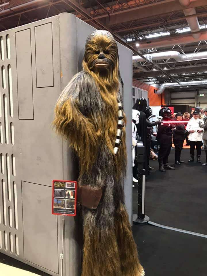 Stephen Robb in a Chewbacca costume for 501st UK Garrison