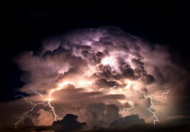 Concept image of lightning - very very frightening