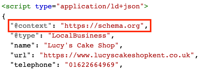 context key in json-ld structured data