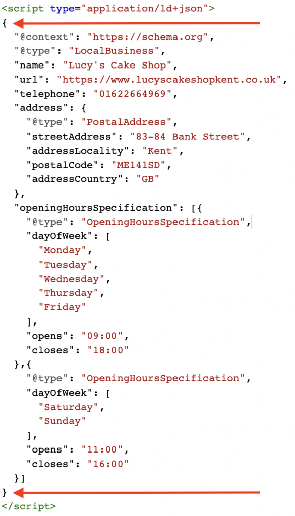 curly braces in json-ld schema