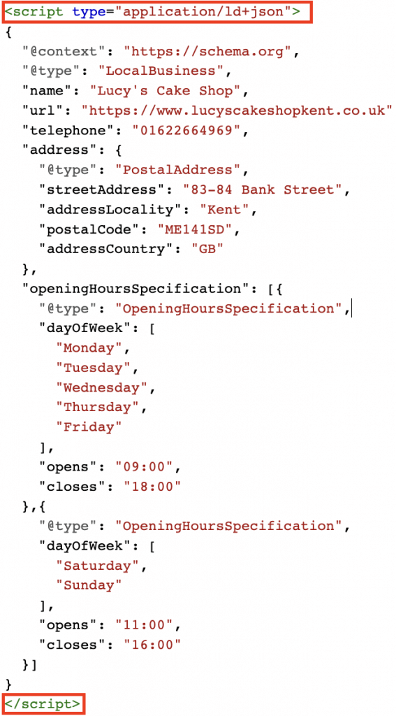 json-ld structured data example