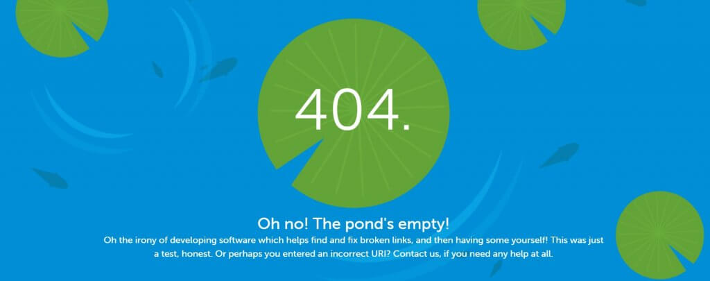 Screaming Frog 404 page