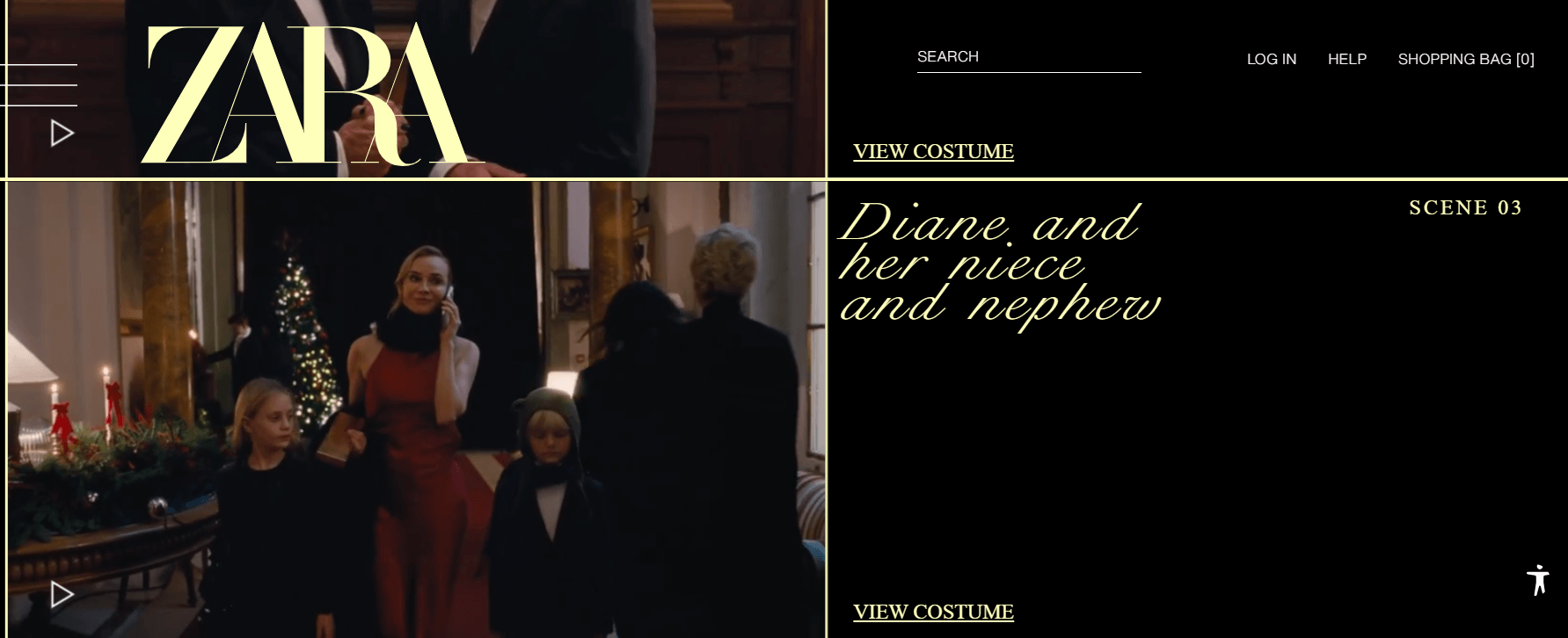 screenshot of Zara livestreaming event.