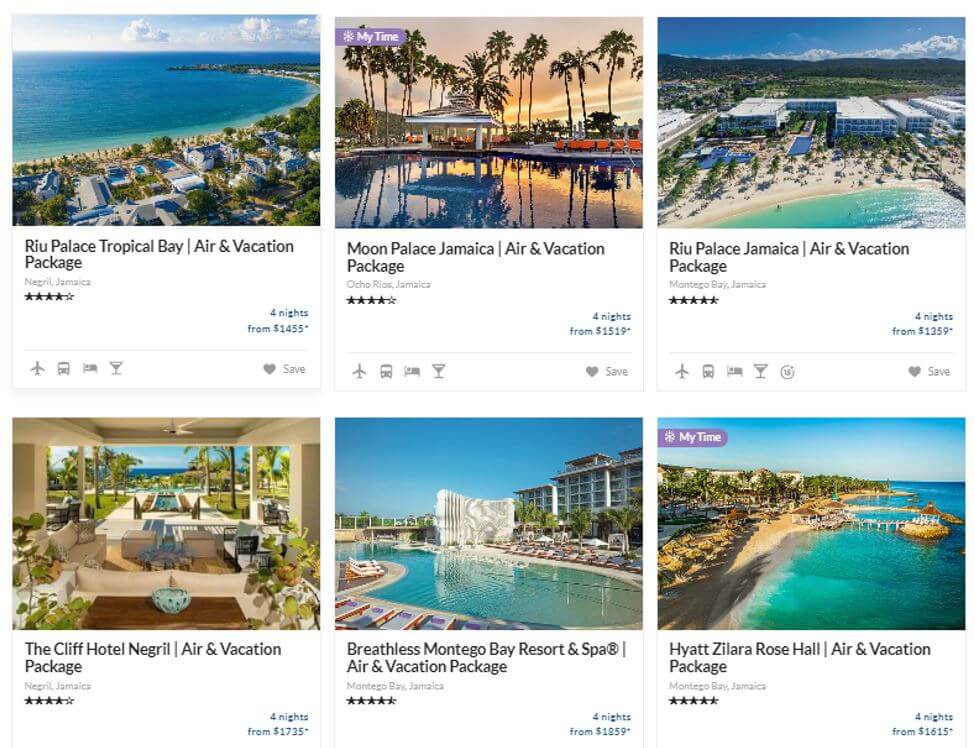 caribbean destination deals page example