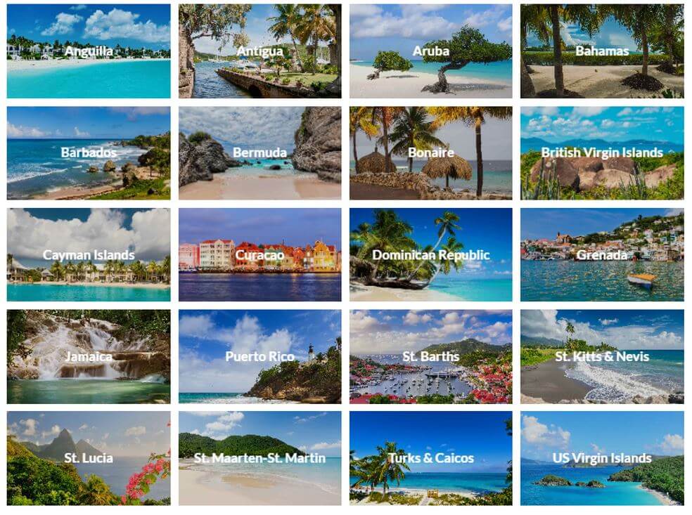 caribbean destination page link examples