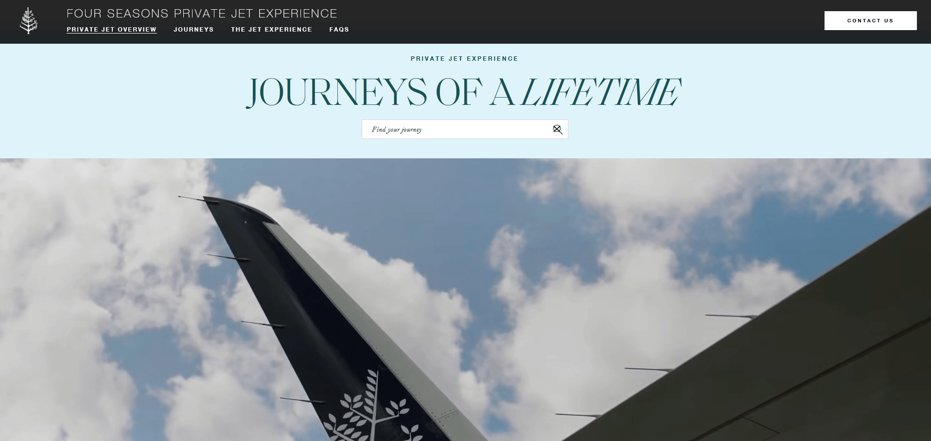 Four Seasons private jet experiences.