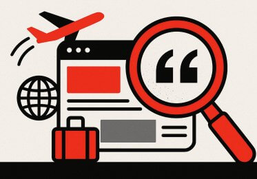 Illustration for blog post on AI citations (travel sector)