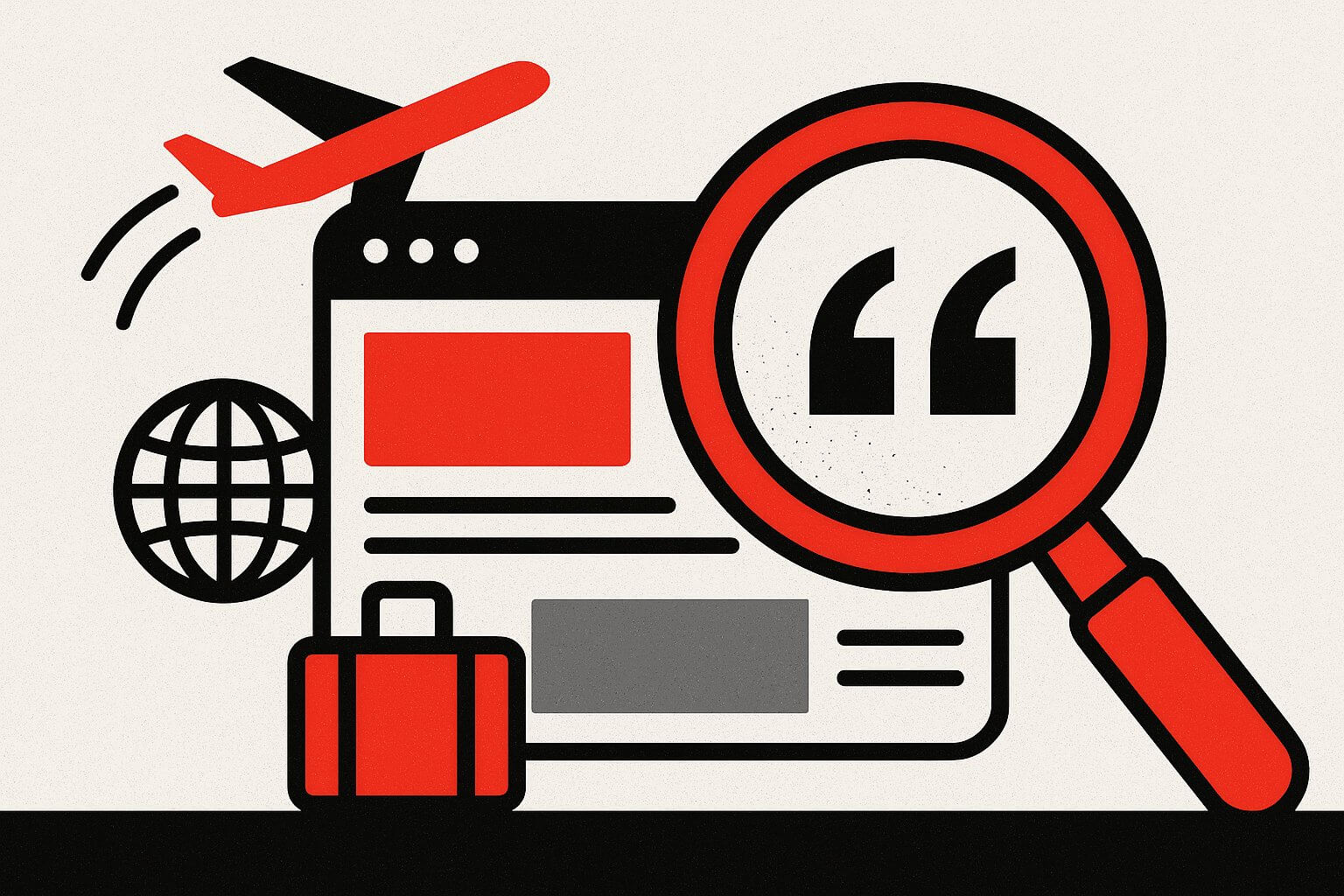 Illustration for blog post on AI citations (travel sector)