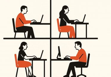 An image showing employees working in separate cubicles to illustrate the concept of marketing silos